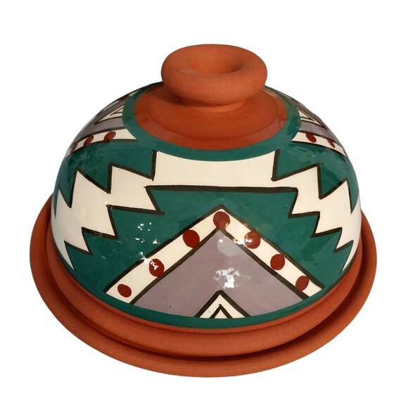 Designs From Earth Tortilla Steamer Red Clay Earthenware HTF Garlic Baker - Picture 1 of 10